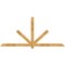 Ekena Millwork Kennewick Rough Sawn Timber Gable Bracket, Western Red Cedar, 96"W x 44"H x 2"D x 4"F, 11/12 Pitch GBW096X44X0204KEN00RWR - alternate 1